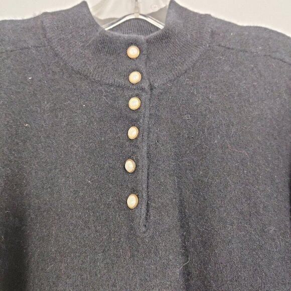 Hunt Club Women's Sweater Size M Gray Wool Henley Neck Casual Outdoor Warm Comfy - Picture 2 of 8